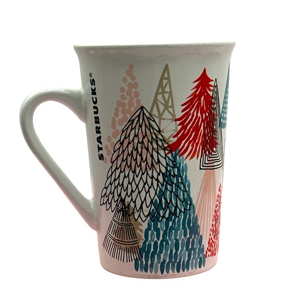 2018 STARBUCKS Christmas Trees Latte Mug 11 oz, EUC - Picture 1 of 5